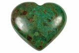 Polished Malachite & Chrysocolla Heart - Peru #250319-1